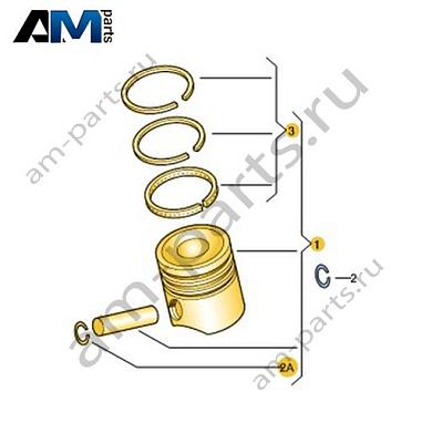 Поршень в сборе VAG 07L107066AGКупить поршень в сборе 07L107066AG Фольксваген/Ауди/Шкода на выгодных условиях