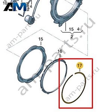 Стопорное кольцо VAG 0DD141049AКупить стопорное кольцо 0DD141049A Фольксваген/Ауди/Шкода- минимальная цена