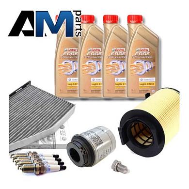 Комплект неоригинальных фильтров и моторное масло LL3 5W30 504/507 для ТО-2 Volkswagen Touran 1.2 TFSI