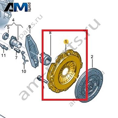 Нажимной диск VAG 03L141026GКупить нажимной диск 03L141026G на Фольксваген/Ауди/Шкоду- минимальная цена