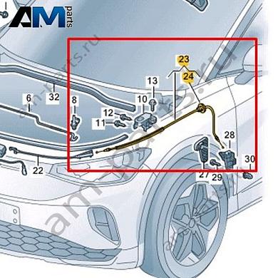 Трос замка капота Volkswagen id4/id5 2021-2024 11A823535AКупить трос замка капота 11A823535A для Фольксваген id4/id5 2021-2024- гарантия наличия