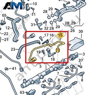 Топливопровод VAG 057130309BAКупить топливопровод 057130309BA Фольксваген/Ауди/Шкода по минимальной цене