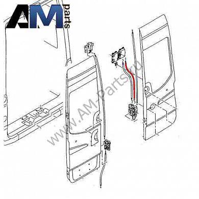 Трос замка двери правый Crafter 2E1827620