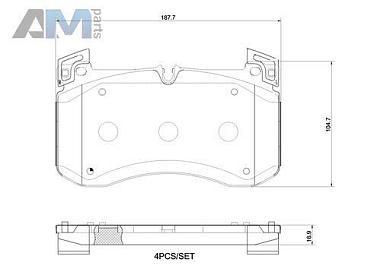 Передние тормозные колодки (P50160) BREMBO для Mercedes V167 GLE AMG 53