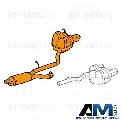 Задняя часть глушителя правая A2044907235 Мерседес GLK300 231л.с.
