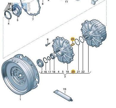 Клапан уплотнение внутреннее 0CK141401A Audi A6 (C8) 2018-2025 0CJ/0CK (7-АКП DSG)