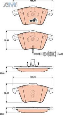 Передние тормозные колодки TRW GDB1809 на Volkswagen Scirocco (2008-2017)