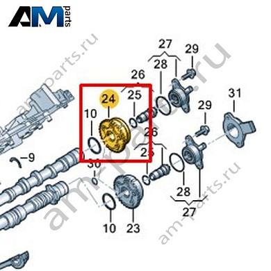 Регулятор фаз газораспределения VAG 06M109088KКупить регулятор фаз газораспределения 06M109088K на Фольксваген/Ауди/Шкоду- гарантия наличия