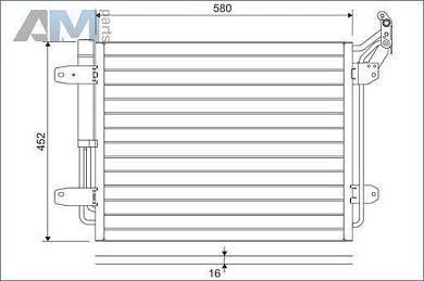 Радиатор кондиционера VALEO (814091) Volkswagen Tiguan I рестайлинг 2.0 дизель