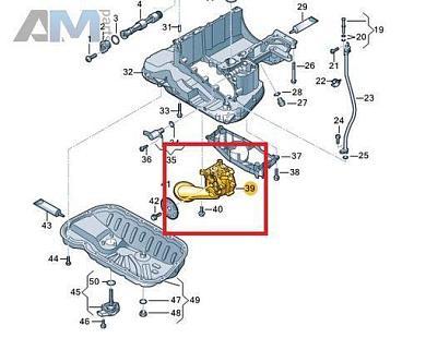 Масляный насос 059115103CP Audi Q8 2019-2026 3.0TDI (50TDI) 286 л.с.