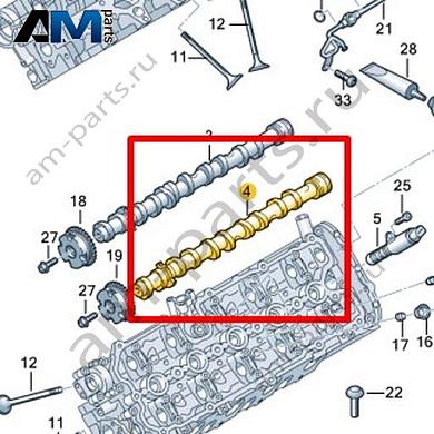 Распределительный вал VAG 07L109104ABКупить распределительный вал 07L109104AB Фольксваген/Ауди/Шкода- гарантия наличия