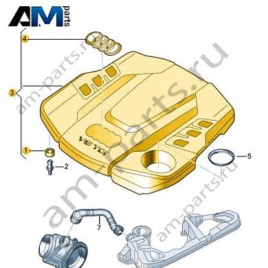 Задний кожух впускного коллектора VAG 059103925CEКупить задний кожух впускного коллектора 059103925CE для Фольксваген/Ауди/Шкода- бесплатная доставка