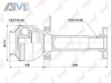 ШРУС внутренний правая LYNX для Transporter CI-3763