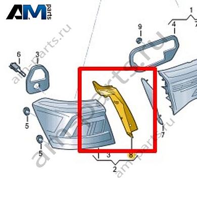 Накладка заднего фонаря Volkswagen T-Roc Cabrio 2020-2024 2GC945428AКупить накладку заднего фонаря 2GC945428A Фольксваген Т-рок Кабриолет 2020-2024 на выгодных условиях