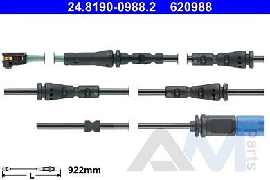 Дачтик износа задних колодок ATE (24.8190-0988.2) для BMW 5 серии (G30) 530i/530iX