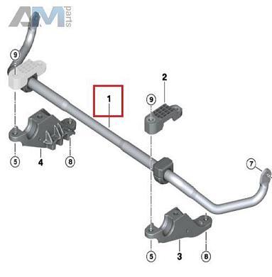 Передний стабилизатор 31306873476 для BMW 5 Серии (G30) 2017-2023