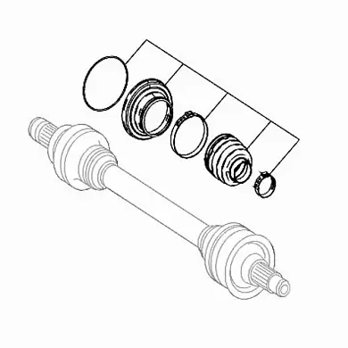 Пыльник привода заднего левого правого Mercedes C W205 (2014-2023) A0003570800