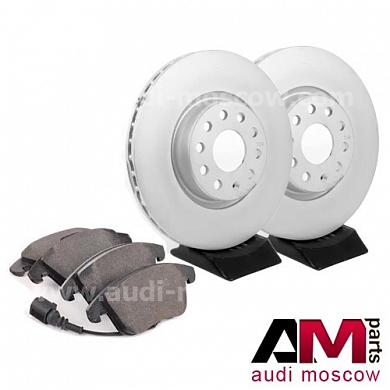 Передние диски и колодки Ауди Q3 (2011-2018)