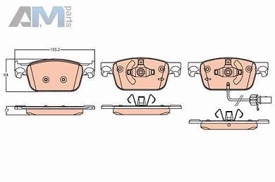 Передние тормозные колодки TRW GDB2127 на Audi A4 (B9) 2019-2025
