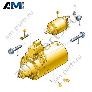 Стартер VAG 0BZ911024DКупить стартер 0BZ911024D на Фольксваген/Ауди/Шкоду по минимальной цене
