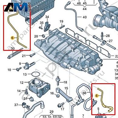 Соединительный шланг VAG 06J133583DКупить соединительный шланг 06J133583D для Фольксваген/Ауди/Шкода на выгодных условиях