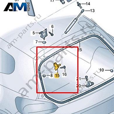 Опора газового упора Volkswagen Scirocco 2015-2018 1K8827435Купить опору газового упора 1K8827435 на Фольксваген Сирокко 2015-2018- выгодные цены
