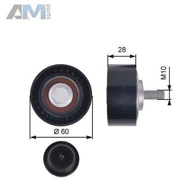 Обводной ролик (GATES) T36384 для  Volkswagen Touareg II (2014-2018) 3.6FSI