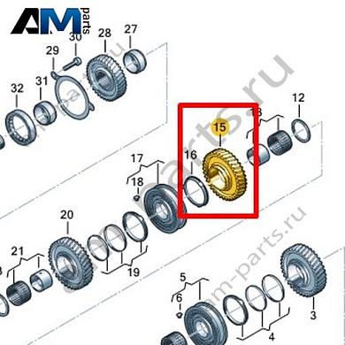 Шестерня VAG 0CK311215LКупить шестерню 0CK311215L на Фольксваген/Ауди/Шкоду- акция