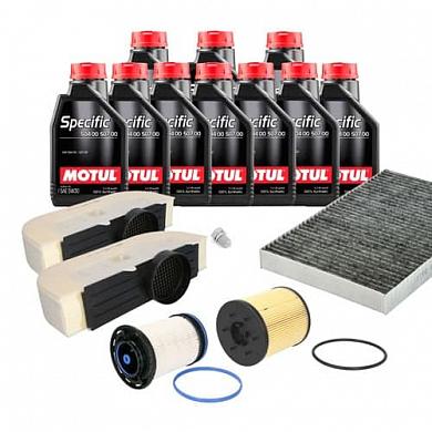 Набор фильтров на ТО-2/4 Volkswagen Touareg (2018-2023) 4.0TDI масло Motul 5W30