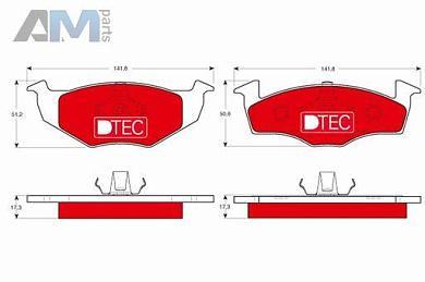 Передние керамические тормозные колодки TRW GDB1274DTE  Skoda Mk2 (2007-2014)