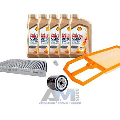 Комплект фильтров для ТО-1/3 Golf IV 1.6 16V с маслом Shell 5W40