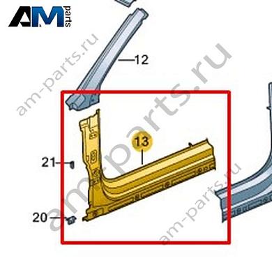 Отрезная деталь - стойка A с порогом Volkswagen T-Roc Cabrio 2020-2024 2GC809836Купить отрезную деталь- стойку A с порогом 2GC809836 Фольксваген Т-рок Кабриолет 2020-2024- спец. Цена