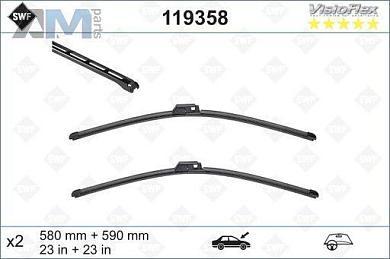 Комплект щеток стеклоочистителя (119358) SWF для Audi A8 (D3) 2002-2010