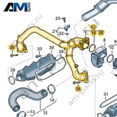 Напорная трубка VAG 06M145674ATКупить напорную трубку 06M145674AT на Фольксваген/Ауди/Шкоду- спец. Цена