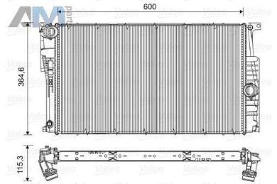 Радиатор охлаждения двигателя (VALEO) 735453 для BMW 1 серия (F20) 2010-2015 116i