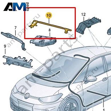 Канал для кабеля Volkswagen id3 2020-2024 10A971616Купить канал для кабеля 10A971616 на Фольксваген id3 2020-2024- минимальная цена