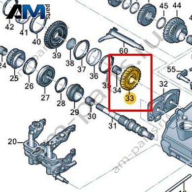 Свободно вращающаяся шестерня VAG 0D0311251AКупить свободно вращающуюся шестерню 0D0311251A Фольксваген/Ауди/Шкода- гарантия наличия