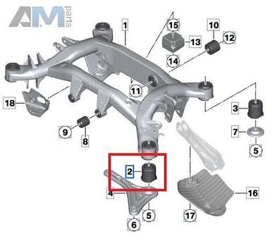 Гидроопора подрамника передняя 33306868508 на BMW X4 (G02) 2018-2025