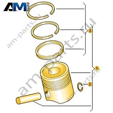 Поршень в сборе VAG 04E107065BMКупить поршень в сборе 04E107065BM для Фольксваген/Ауди/Шкода- минимальная цена
