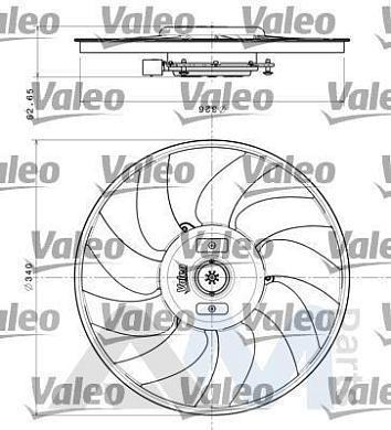 Дополнительный вентилятор охлаждения 696349 (VALEO) для A6 (С7) 2011-2018 3.0TDI
