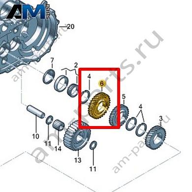 Шестерня VAG 0CF311361HКупить шестерню 0CF311361H для Фольксваген/Ауди/Шкода- бесплатная доставка