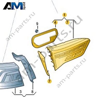 Светодиодный задний фонарь правый на крышке Volkswagen T-Roc Cabrio 2020-2024 2GC945308BКупить светодиодный задний фонарь правый на крышке 2GC945308B для Фольксваген Т-рок Кабриолет 2020-2024 на выгодных условиях