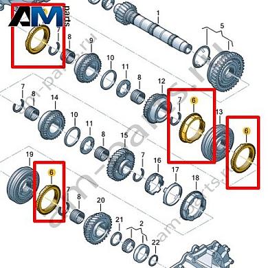 Блокировочное кольцо синхронизатора VAG 0CF311247EКупить блокировочное кольцо синхронизатора 0CF311247E Фольксваген/Ауди/Шкода на выгодных условиях