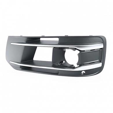 Решетка бампера левая с ПТФ (хром) Ауди Q7 4М (рестайлинг) 4M0807681AA4W3