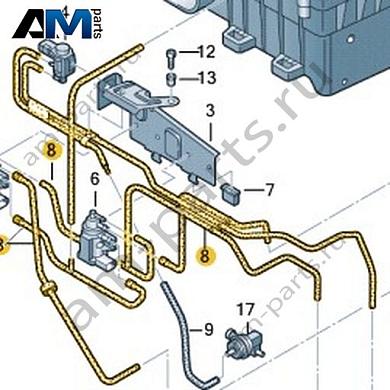 Вакуумный шланг Volkswagen AMAROK 2017-2022 2H6129456BКупить вакуумный шланг 2H6129456B Фольксваген Амараок 2017-2022- спец. Цена