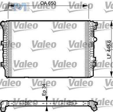 Радиатор охлаждения двигателя VALEO (735617) Volkswagen Tiguan I (2007-2011) 2.0 дизель