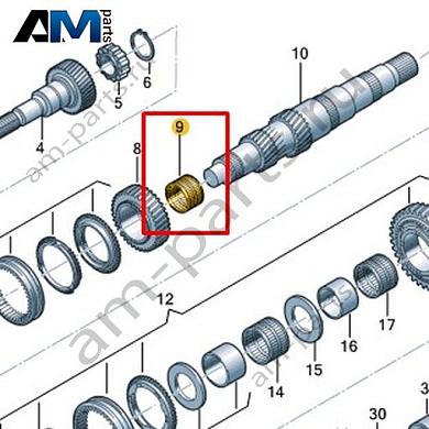 Игольчатый подшипник VAG 0F6311213Купить игольчатый подшипник 0F6311213 Фольксваген/Ауди/Шкода- спец. Цена