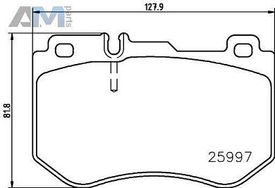 Передние тормозные колодки P50123 BREMBO для Мерседес C180