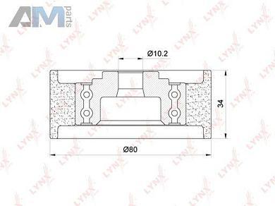 Ролик направляющий ГРМ LYNX для Passat B6 2005-2011 2.0 TDI (140/170 л.с.) CBAB/CBBB PB-3113