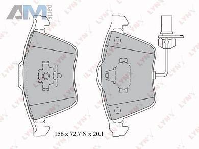 передние тормозные колодки BD1217 (LYNXauto) для автомобилей VAGКупить передние тормозные колодки BD1217 производства LYNXauto для Фольксваген/Ауди/Шкода по специальной цене